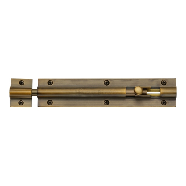 C1582 6-AT • 152 x 032mm • Antique Brass • Heritage Brass Straight Barrel Bolt